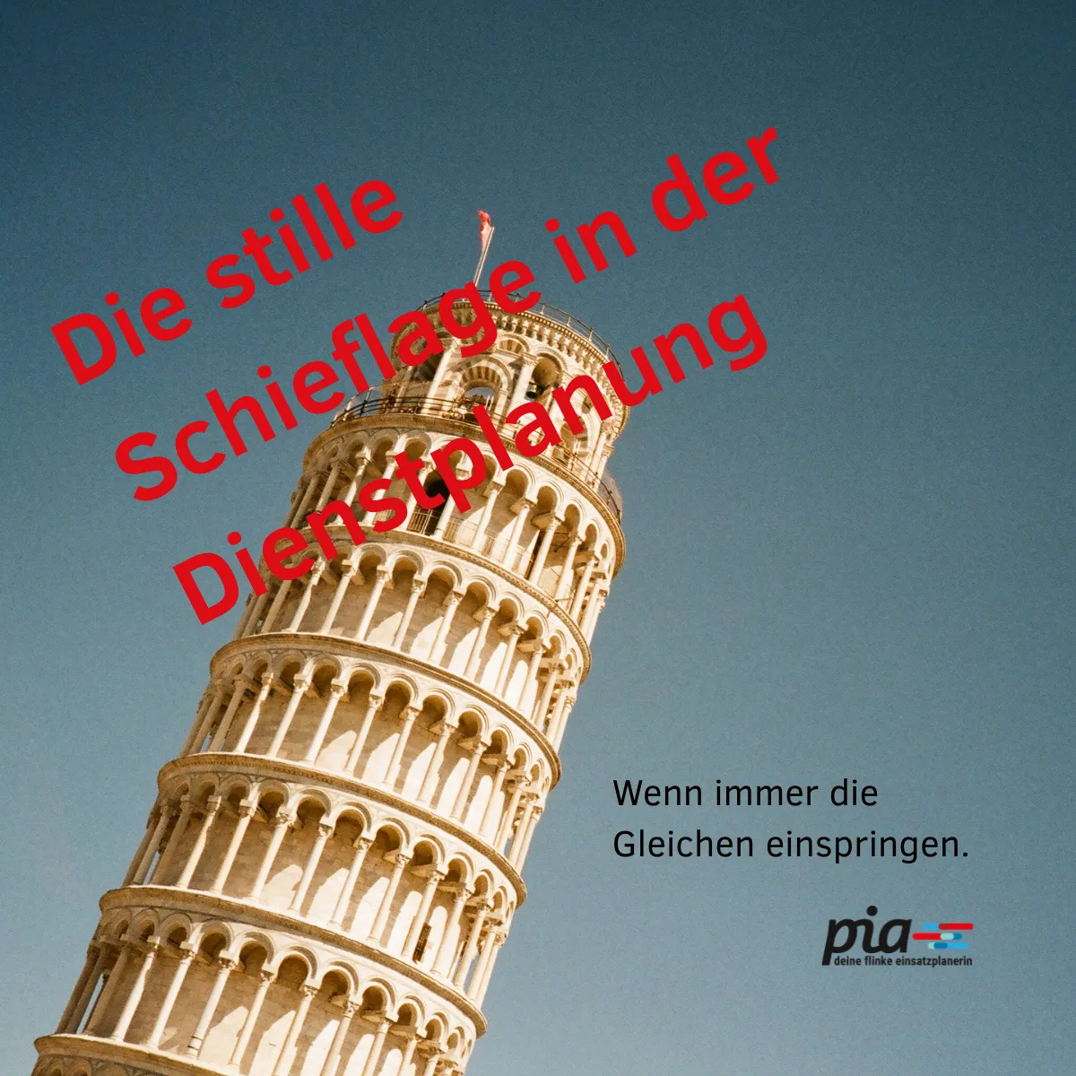 Warum immer die gleichen einspringen