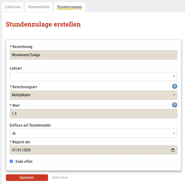 Stundenzulage