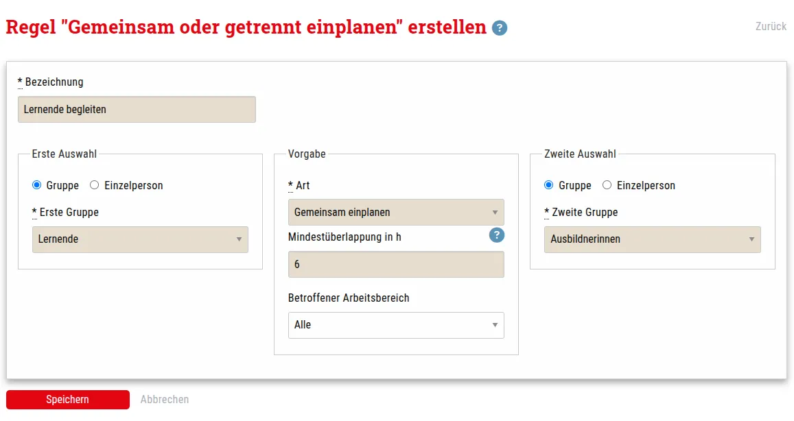 Lernende immer mit Ausbildnerinnen einplanen