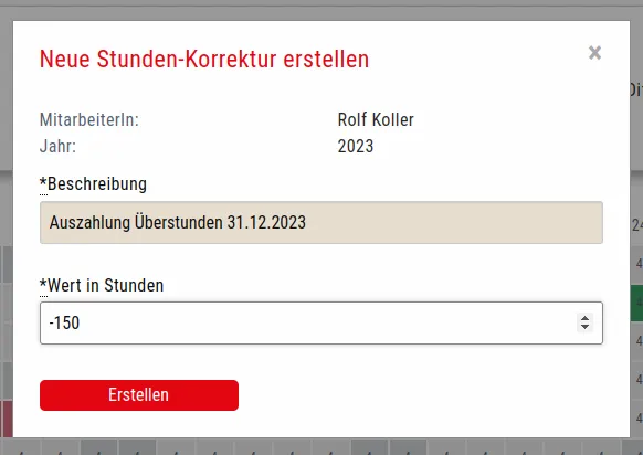 Auszahlung Überstunden
