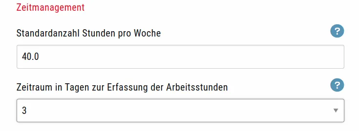 Abteilungskonfiguration